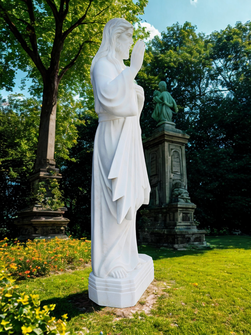 Divine Mercy White Marble Statue CHS-793