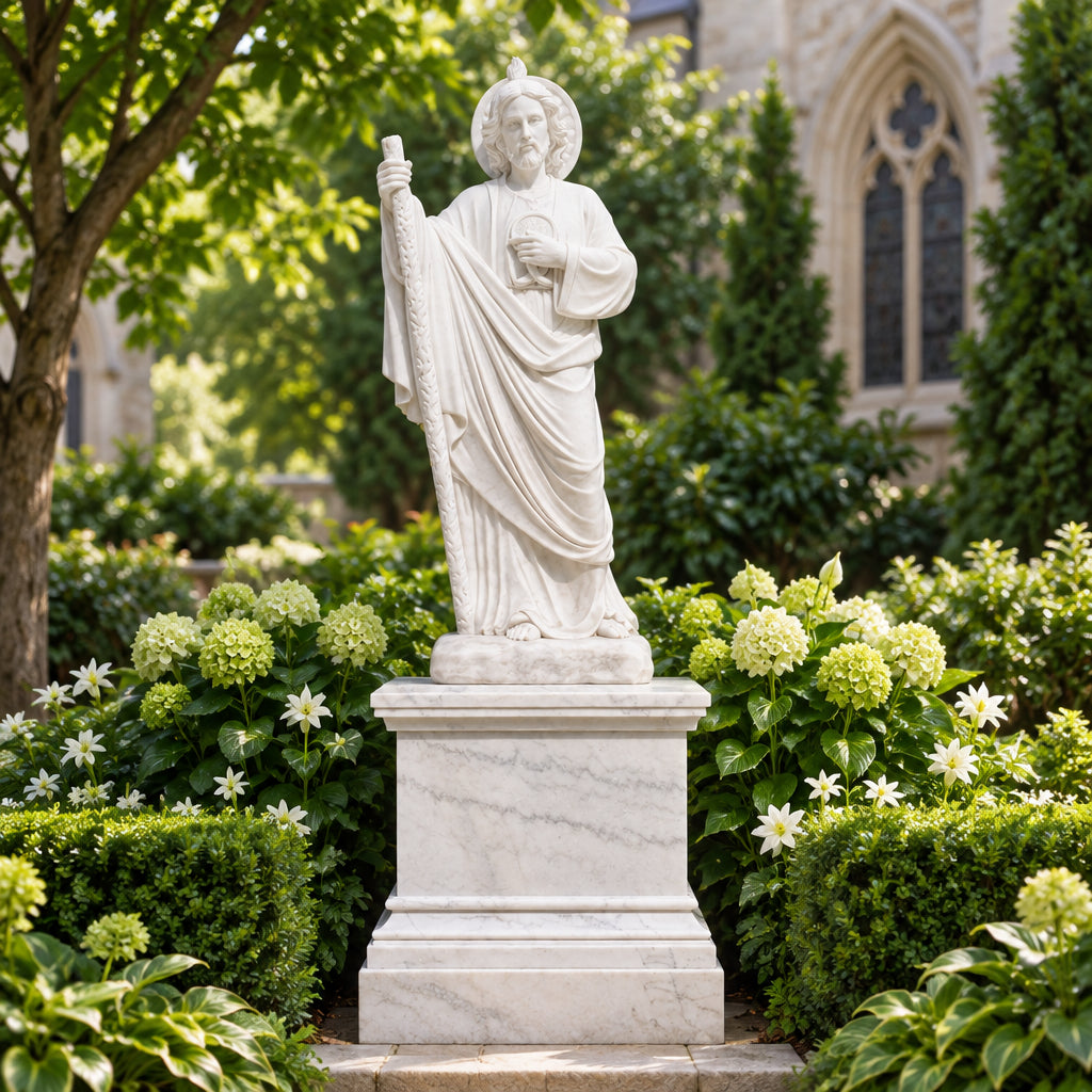 Saint Jude White Marble Statue – CHS-828